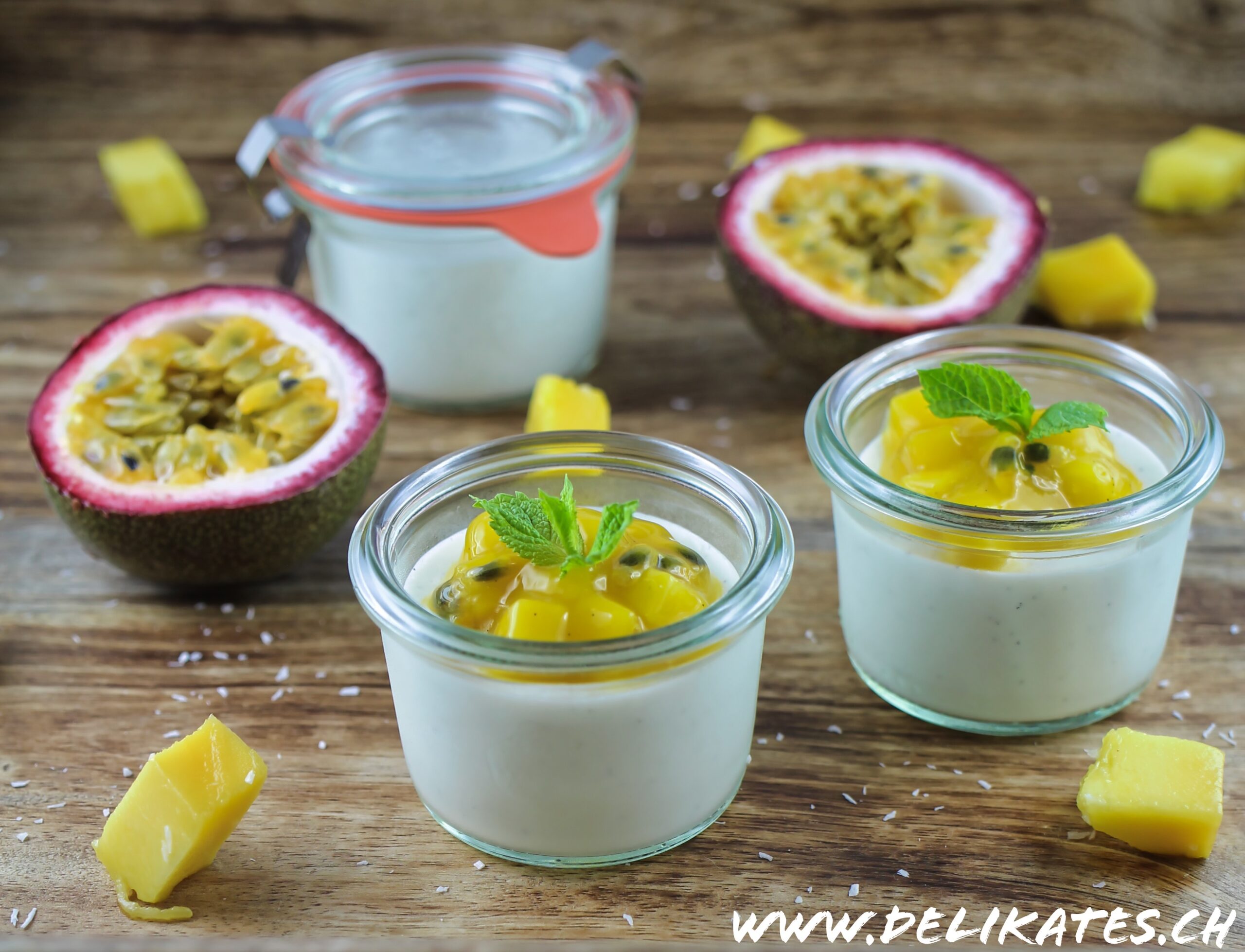 Vegane Kokos Panna Cotta Rezept